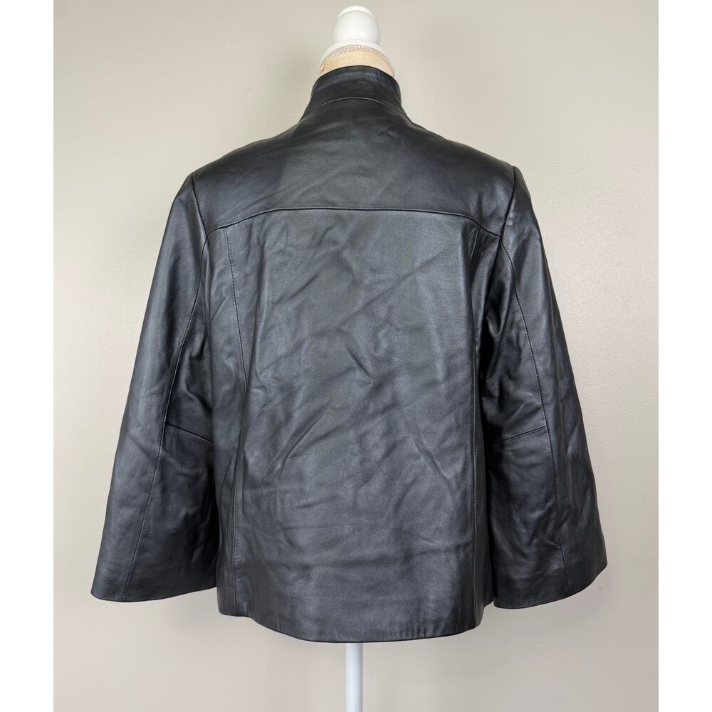 Pendleton Metallic Leather Button Down Jacket Bla… - image 8